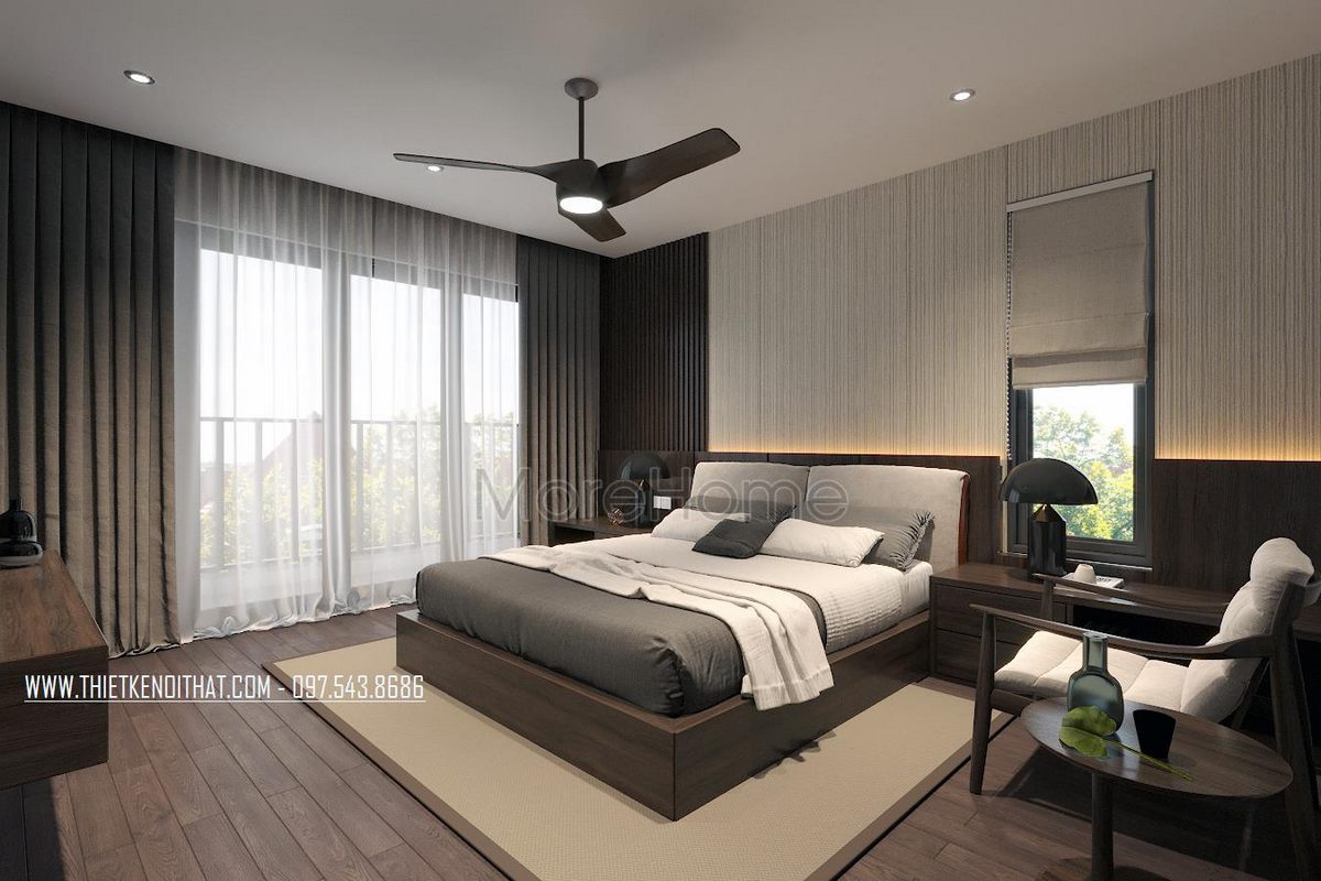 Thiết kế phòng ngủ biệt thự Ecopark Văn Giang 